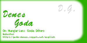 denes goda business card